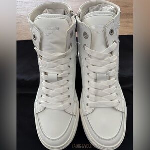 Zadig & Voltaire Women's Cream High-Top Sneakers